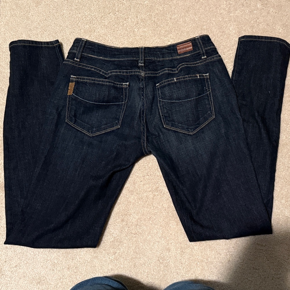 PAIGE Los Angeles Girls Dark Blue Skinny Jeans - Picture 4 of 9